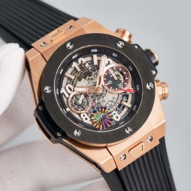 Hublot 316 Refined Steel Sapphire Crystal Watch Rose Red