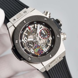 Hublot 316 Refined Steel Sapphire Crystal Watch Silver