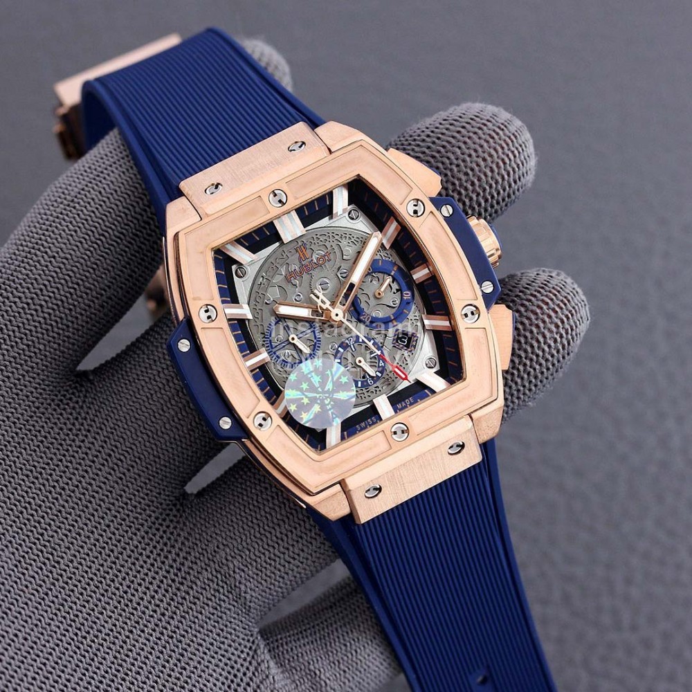 Hublot Spirit Of Big Bang Navy Rubber Strap Mechanical Watch