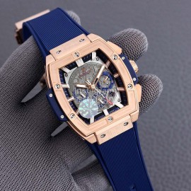 Hublot Spirit Of Big Bang Navy Rubber Strap Mechanical Watch