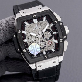Hublot Spirit Of Big Bang Leather Strap Mechanical Watch Black