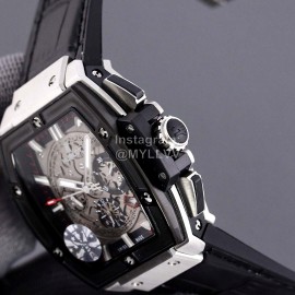 Hublot Spirit Of Big Bang Leather Strap Mechanical Watch Black