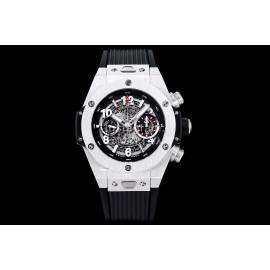 Hublot New Waterproof Rubber Strap Mechanical Watch Silver