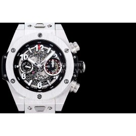 Hublot New Waterproof Rubber Strap Mechanical Watch Silver