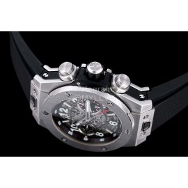 Hublot New Waterproof Rubber Strap Mechanical Watch Silver