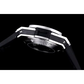 Hublot New Waterproof Rubber Strap Mechanical Watch Silver