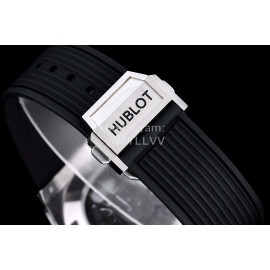 Hublot New Waterproof Rubber Strap Mechanical Watch Silver