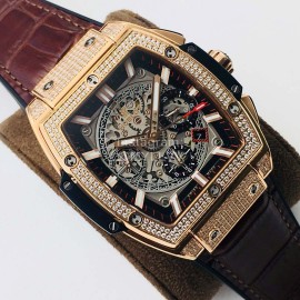 Hublot Ab Factory Tonneau Case Diamond Mechanical Watch