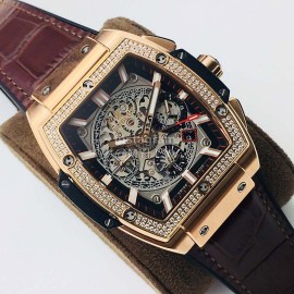 Hublot Ab Factory Diamond Tonneau Case Mechanical Watch