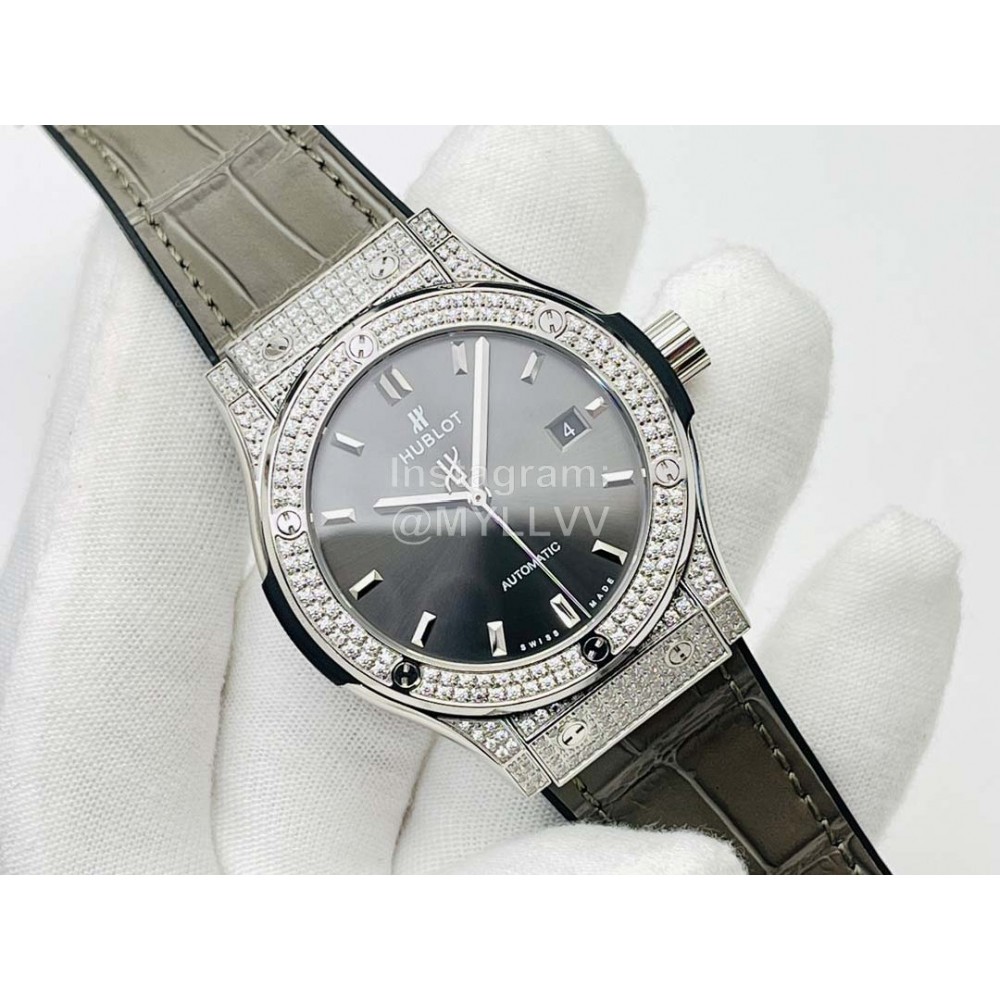 Hublot Hb Factory Big Bang Sang Bleu Series Diamond Watch Coffee