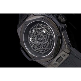 Hublot Geometric Pattern Overlapping Luminous Pointer Watch Black