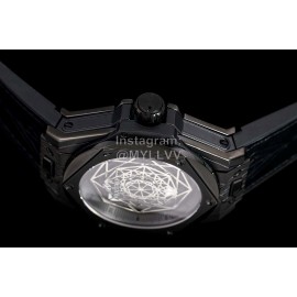 Hublot Geometric Pattern Overlapping Luminous Pointer Watch Black