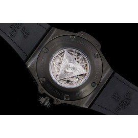 Hublot Geometric Pattern Overlapping Luminous Pointer Watch Black
