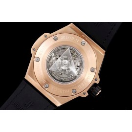 Hublot Geometric Pattern Overlapping Luminous Pointer Watch White