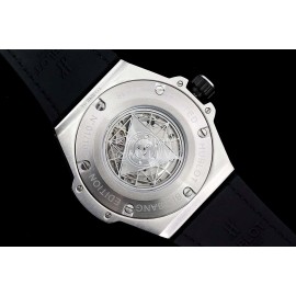 Hublot Geometric Pattern Overlapping Luminous Pointer Blue Strap Watch