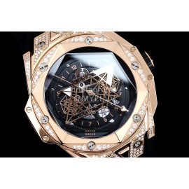 Hublot Big Bang Sang Bleu Ii Diamond Mechanical Watch Black