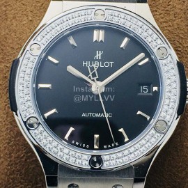 Hublot Hb Factory Diamond Watch For Women Black