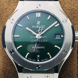 Hublot Hb Factory Green Strap Watch For Women