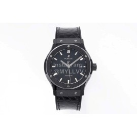 Hublot Ceramic Case Soft Strap Watch Black