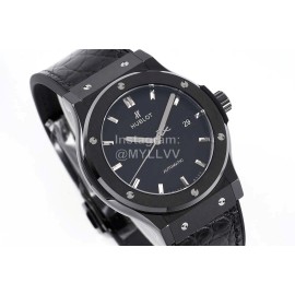 Hublot Ceramic Case Soft Strap Watch Black