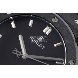 Hublot Ceramic Case Soft Strap Watch Black