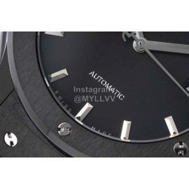 Hublot Ceramic Case Soft Strap Watch Black