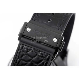 Hublot Ceramic Case Soft Strap Watch Black