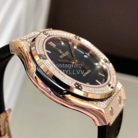 Hublot 38mm Dial Diamond Watch For Women Rose Gold