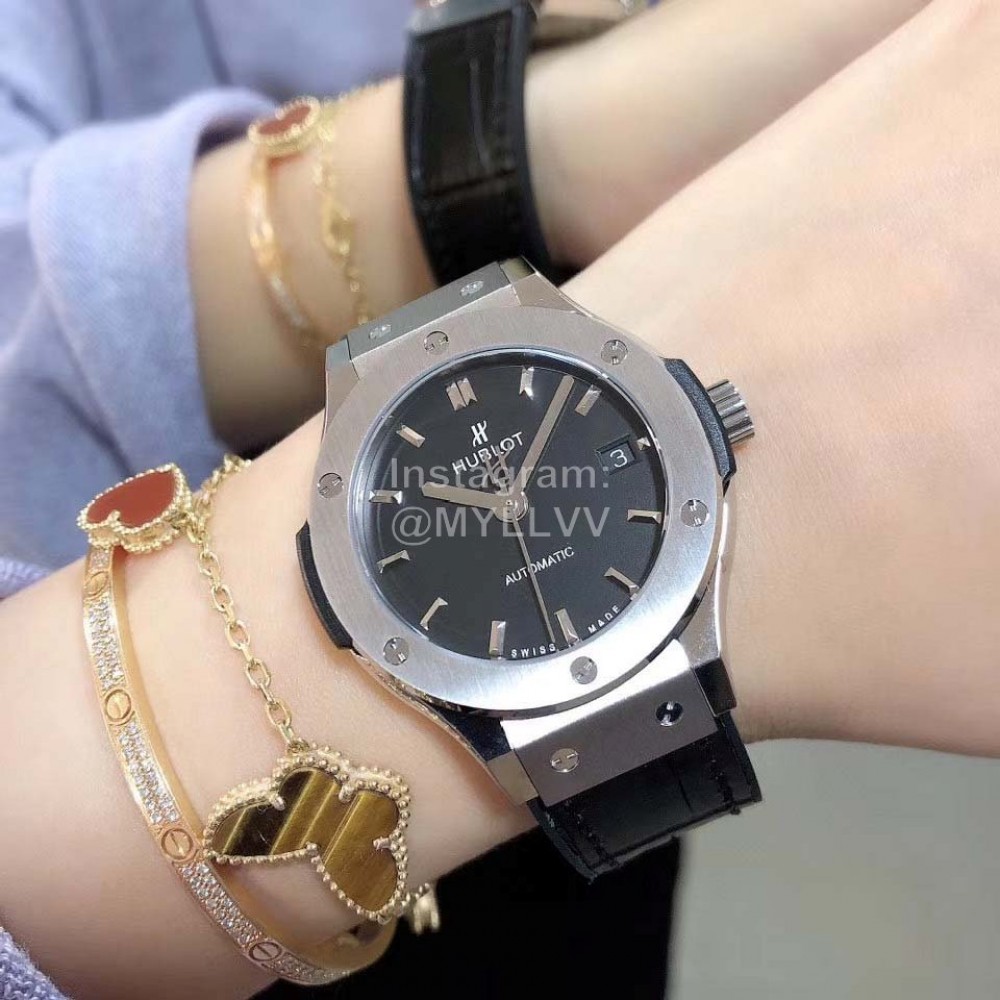 Hublot 38mm Dial Watch For Women Silver