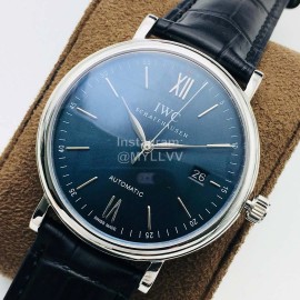 Iwc Iws Factory Sapphire Glass Leather Strap Watch