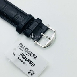 Iwc Iws Factory Sapphire Glass Leather Strap Watch