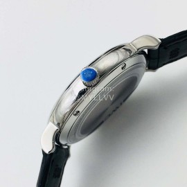 Iwc Iws Factory Sapphire Glass Black Leather Strap Watch