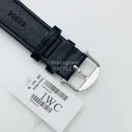 Iwc Iws Factory New Sapphire Glass Leather Strap Watch