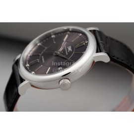 Iwc Swarovski Leather Strap Watch For Women Black