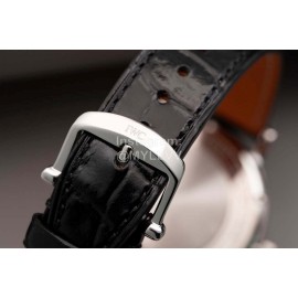 Iwc Swarovski Leather Strap Watch For Women Black