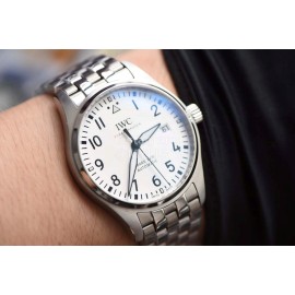 Iwc Steel Strap Calendar Luminous Watch White