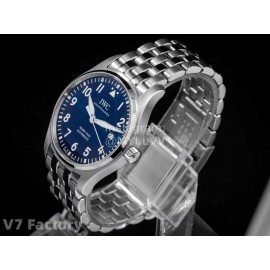 Iwc Steel Strap Calendar Luminous Watch Navy