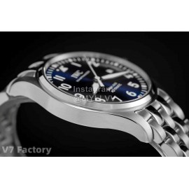 Iwc Steel Strap Calendar Luminous Watch Navy