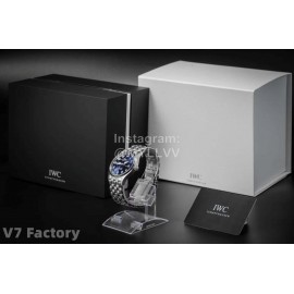 Iwc Steel Strap Calendar Luminous Watch Navy