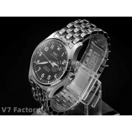 Iwc Steel Strap Calendar Luminous Watch Black