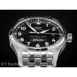 Iwc Steel Strap Calendar Luminous Watch Black