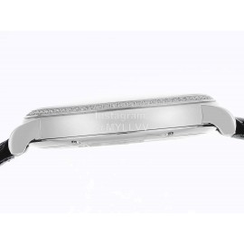 Iwc Leather Strap Diamond Business Watch 