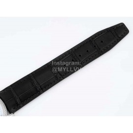 Iwc Leather Strap Diamond Business Watch 