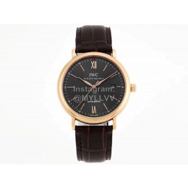 Iwc Fashion Leather Strap Business Watch 