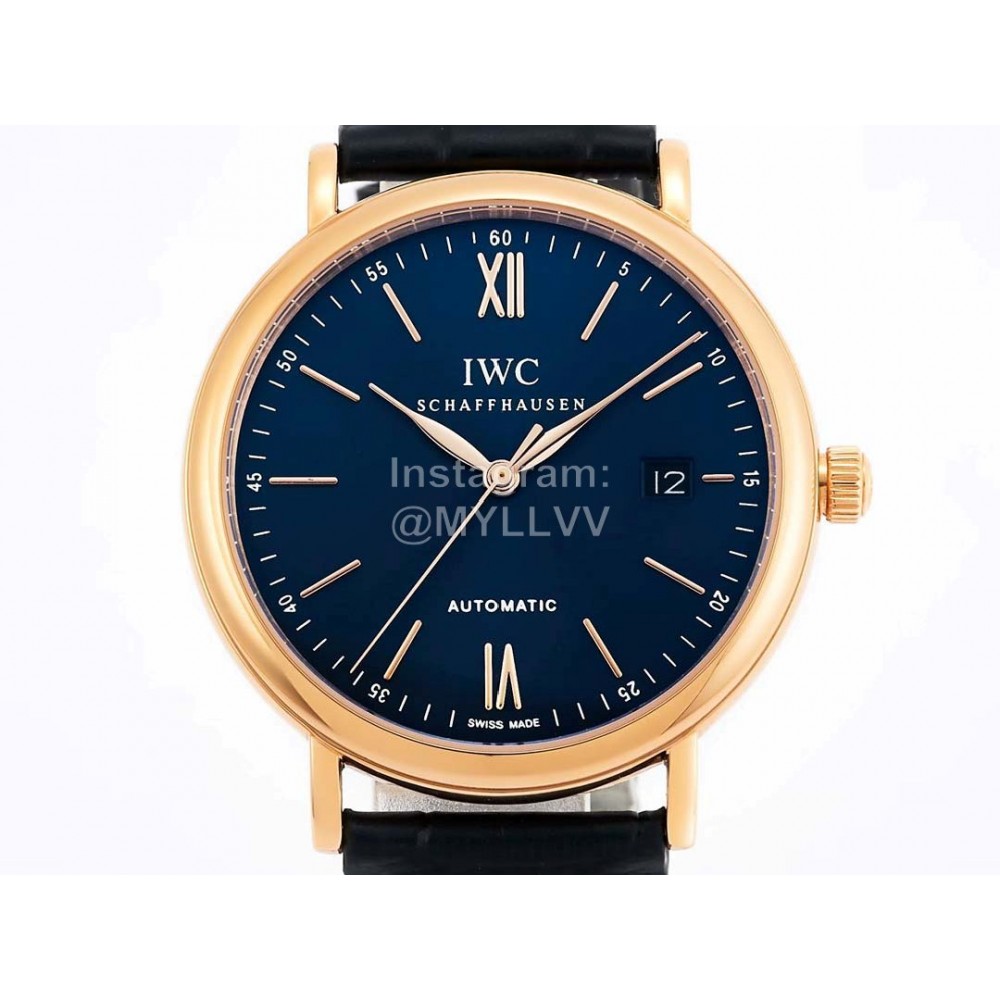 Iwc New Leather Strap Business Watch 