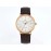 Iwc Leather Strap Gold Case Diamond Business Watch 
