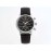 Iwc Fine Steel Case Leather Strap Watch Black