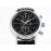 Iwc Fine Steel Case Leather Strap Watch Black