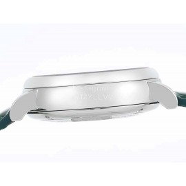 Iwc Fine Steel Case Leather Strap Watch Green