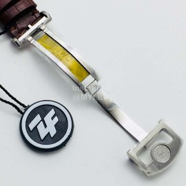 Iwc Zf Factory Sapphire Glass Brown Leather Strap Watch